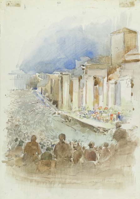 Achille Beltrame, an open air theatre